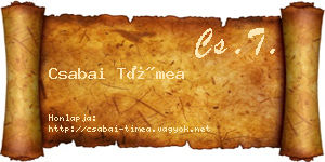 Csabai Tímea névjegykártya