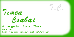 timea csabai business card